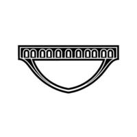 Geometric Shield Emblem, Art Deco Style - Art deco vector