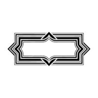 Geometric Deco Frame, Minimalist, Elegant Border, Stylized - Linear vector
