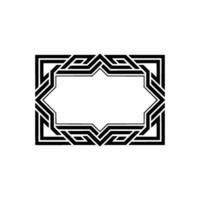 Geometric Deco Frame, Elegant Border, Vintage, Ornate - Intricate vector