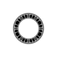 Minimalist Circular Emblem, Geometric, Modern - Circle - Outline vector