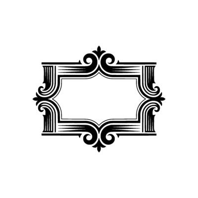 Elegant Vintage Frame, Decorative Border, Classic - Swirls - Ornamental