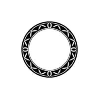 Intricate Celtic Circle, Minimalist, Symbolic Border vector