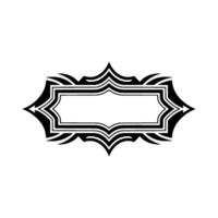 Geometric Deco Frame, Minimalist, Monochrome - Abstract vector