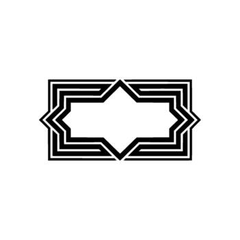 Geometric Deco Frame, Minimalist, Elegant Outline - Pattern - Abstract vector