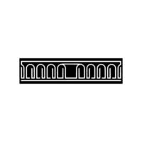 Geometric Deco Border, Streamlined, Minimalist Art - Linear vector
