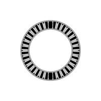 Circular Piano Motif, Minimalist, Keys vector
