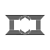 Geometric Emblem, Classical Revival, Minimalist vector