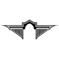 Geometric Arch Emblem, Art Deco Style, Symmetry vector