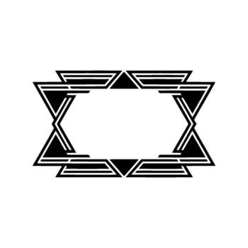 geométrico deco marco, minimalista, elegante borde, angular - simétrico vector