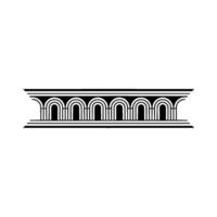 Art Deco Column Border, Geometric, Vintage Style vector