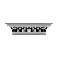 Geometric Column Ornament, Classic, Minimalist Style vector
