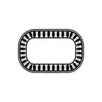 Elegant Oval Frame, Vintage Style, Minimalist vector