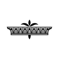 Geometric Ornament, Stylized Arch, Minimalist vector
