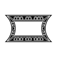 Art Deco Crescent Ornament, Elegant Element, Geometric vector