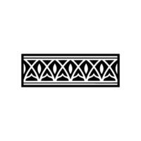 Geometric Deco Border, Elegant Black White, Pattern - Symmetrical vector