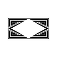 Geometric Deco Frame, Minimalist, Abstract Pattern - Geometry vector