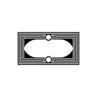 Geometric Deco Frame, Minimalist, Elegant Placeholder vector
