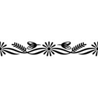 Elegant Floral Border, Vintage, Decorative Element, Lineart - Stylized vector
