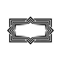 Geometric Deco Frame, Minimalist, Elegant Border - Stylized - Linear vector