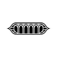 Geometric Archway, Minimalist Emblem, Vintage Style vector