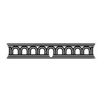 Geometric Archway Border, Streamlined vector