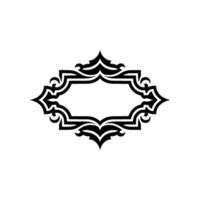 Elegant Black Ornamental Frame, Subtle Gradient Background vector