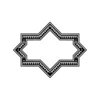 Geometric Star Frame, Minimalist, Elegant Outline - Monoline vector