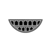 Geometric Archway, Minimalist Silhouette, Modern Emblem vector