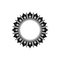 Geometric Sunburst Ornament, Minimalist vector