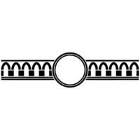 Geometric Border, Circular Element, Minimalist - Ornament vector