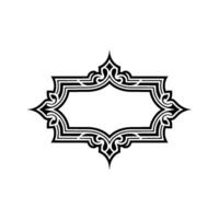 Intricate Black Frame, Decorative Border, Vintage, Ornament - Geometric vector