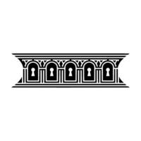 Art Deco Lock Motif, Geometric Security vector