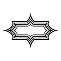Geometric Star Frame, Minimalist, Elegant Outline, Abstract - Modern vector
