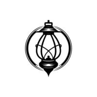 Vintage Lantern Emblem, Illuminated Symbolism vector