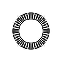 Minimalist Train Track Circle, Modern Element vector