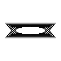 Geometric Deco Banner, Minimalist - Linear vector