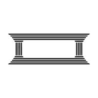 Geometric Temple Frame, Minimalist - Columns vector