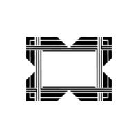 Geometric Deco Frame, Minimalist, Elegant Border, Art - Pattern vector