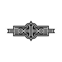 Art Deco Geometric Emblem, Vintage Elegance - Art deco vector