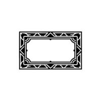 Art Deco Frame, Elegant Border, Minimalist, Blank Space - Art deco vector
