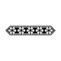 Geometric Blossom Border, Vintage Element vector