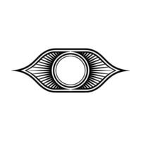 Illuminated Eye Emblem, Minimalist vector