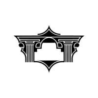 Art Deco Archway Emblem, Minimalist, Minimalism vector