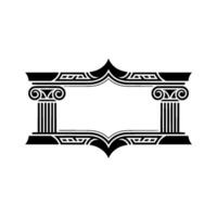 Art Deco Frame, Geometric Ornamentation, Vintage, Columns vector