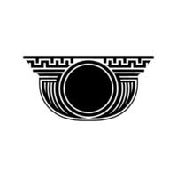 Geometric Emblem, Classic, Circular Motif, Minimalist vector