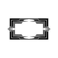 Geometric Deco Frame, Minimalist, Elegant Border - Abstract - Vintage vector