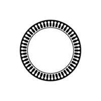 Minimalist Circular Ornament, Geometric - Outline vector