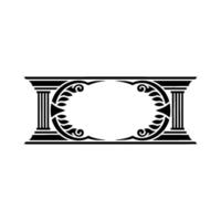 Elegant Classical Frame, Decorative Border, Vintage - Columns vector