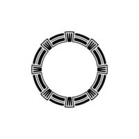 Geometric Circle Emblem, Art Deco Style, Minimalist, Minimalism - Art deco vector