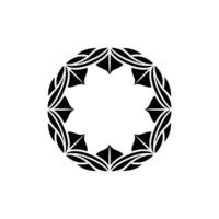 Geometric Tribal Emblem, Minimalist, Circular Motif - Ornament vector